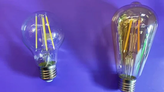 Ampoule à Filament LED E26/E27 Transparente Rétro Verre G45 4W